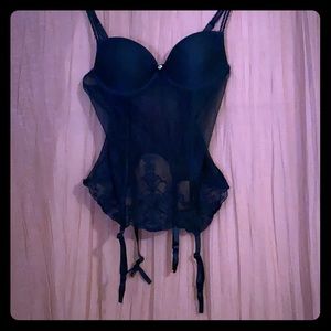 Super cute and sexy black corset-like/bustier!